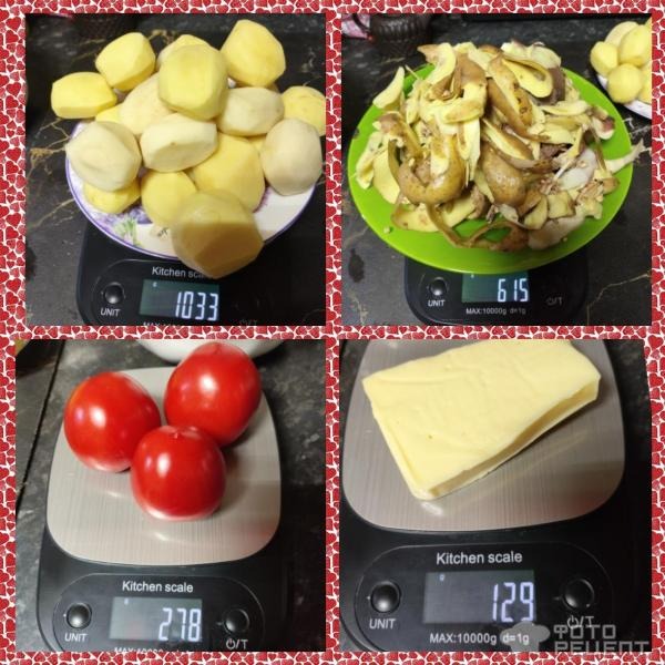 Рецепт: Картошка, запеченная с сосисками, помидорами и сыром - По-домашнему
