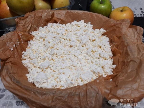 Рецепт: Пирог яблочный быстрый - С творогом.