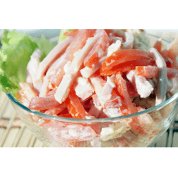 Рецепт: Салат "С ветчиной и сыром" - самый простой и вкусный рецепт
