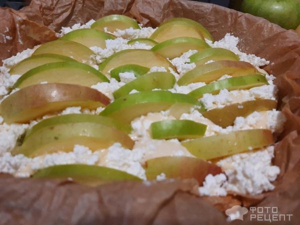 Рецепт: Пирог яблочный быстрый - С творогом.