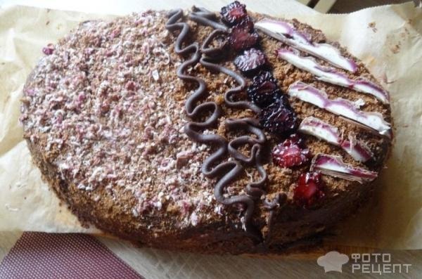 Рецепт: Шоколадный торт - Простой и вкусный.