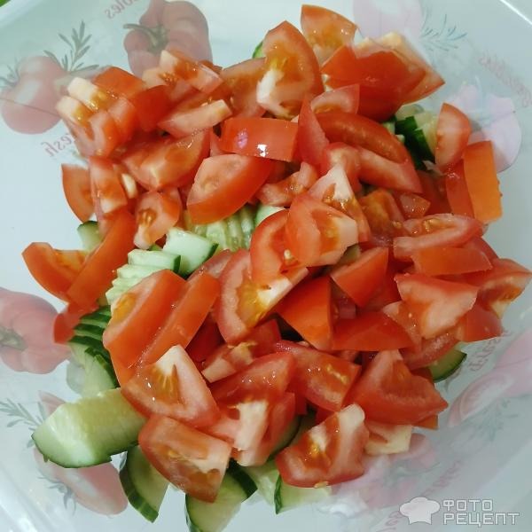 Рецепт: Овощной салат с сыром Фетакса - И с яйцом. А что ещё делать с пасхальными яйцами?))) Рецепт: Овощной салат с сыром Фетакса - И с яйцом. А что ещё делать с пасхальными яйцами?)))