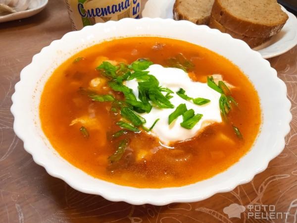 Рецепт: Куриный суп с рисом - и томатами и без картофеля
