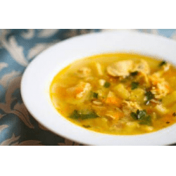 Рецепт: Куриный суп с рисом - и томатами и без картофеля