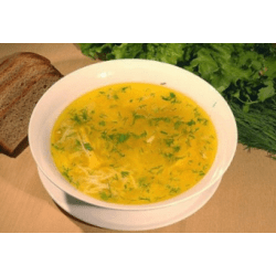 Рецепт: Суп куриный с овощами и зеленью - с ревенем и шпинатом