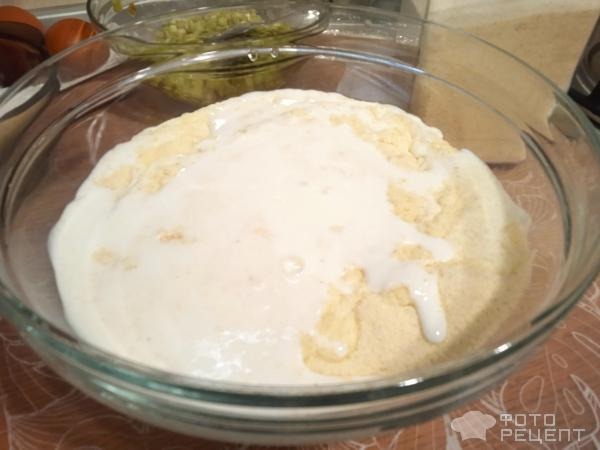 Рецепт: Сезонный пирог из ревеня - в стиле манника, вкусно по домашнему
