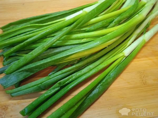 Рецепт: Пирог на кефире - с зелёным луком