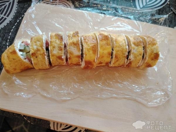 Рецепт: Яичный ролл - с горбушей