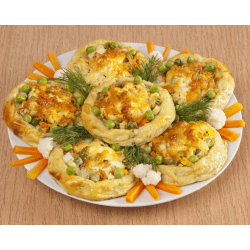 Рецепт: Ватрушки картофельные - с куриным фаршем