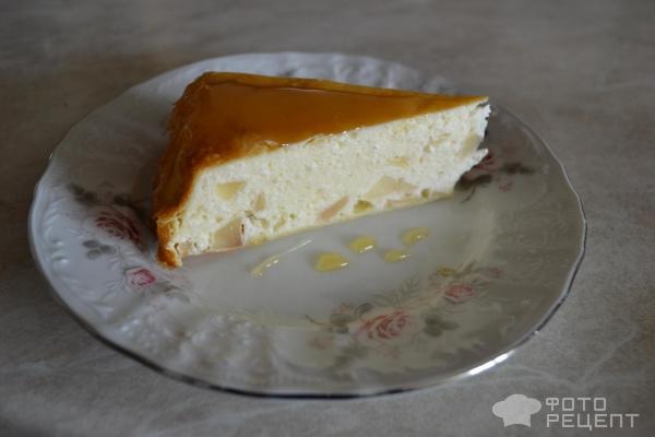 Рецепт: Творожная запеканка без муки и манки - С яблоками, корицей и медом Рецепт: Творожная запеканка без муки и манки - С яблоками, корицей и медом