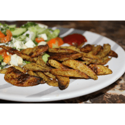 Рецепт: Картофель по-деревенски в духовке - С любимыми специями, хрустящий и очень вкусный.