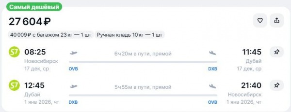 Слетать в Дубай на Новый год можно дешевле 30 тысяч рублей