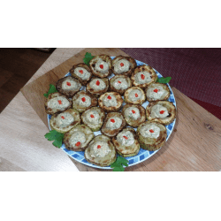 Рецепт: Кабачки жареные, закусочные - С чесноком, классические