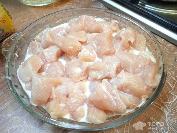 Рецепт: Куриное филе в соусе на сковороде - с кукурузой и болгарским перцем