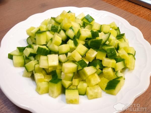Рецепт: Постный овощной салат - с квашеной капустой